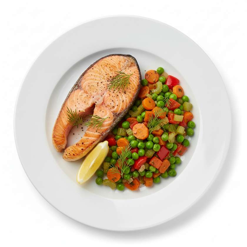 Salmon with vegetables