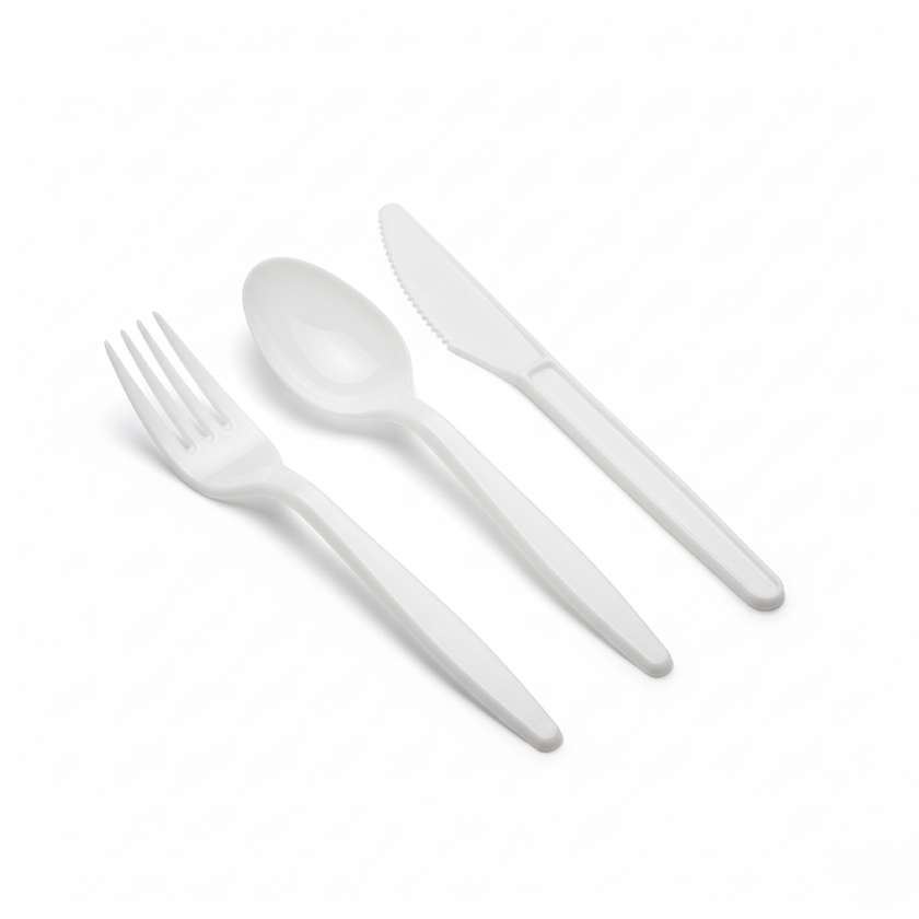 Plastic: Fork, Knife, Spoon