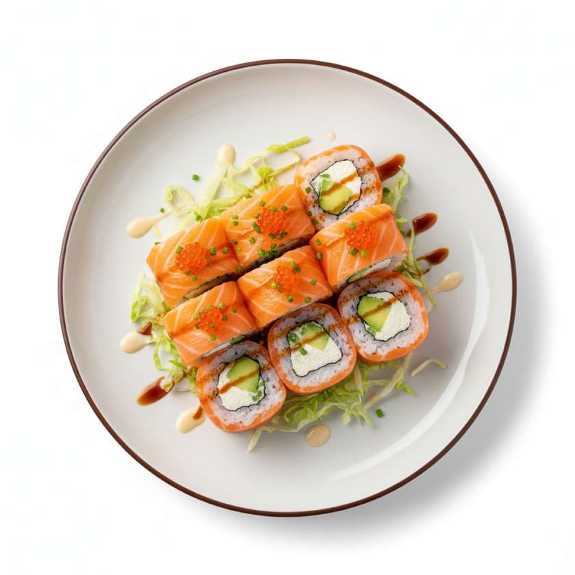 Salmon cheese roll