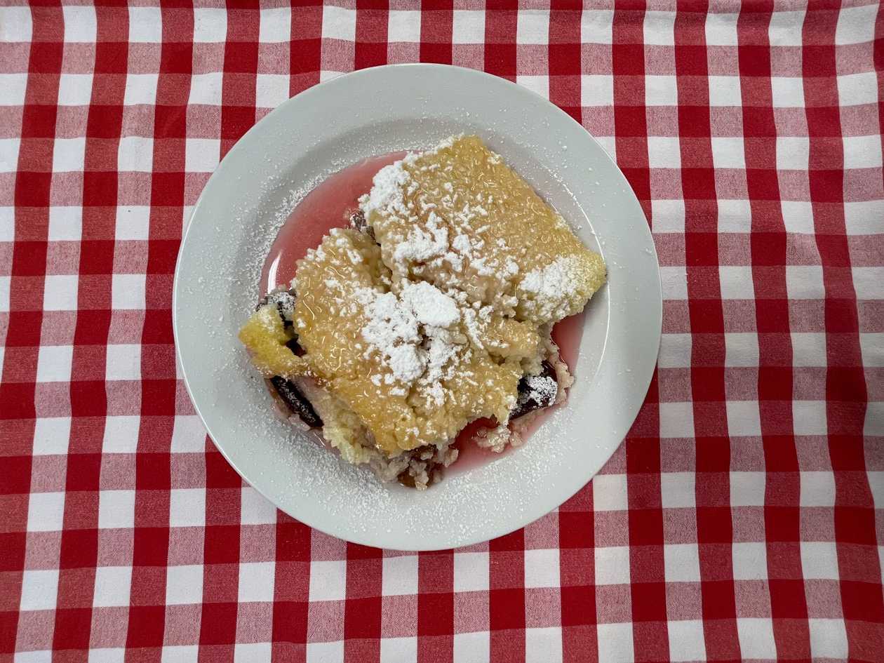 Rice Pudding with Plums