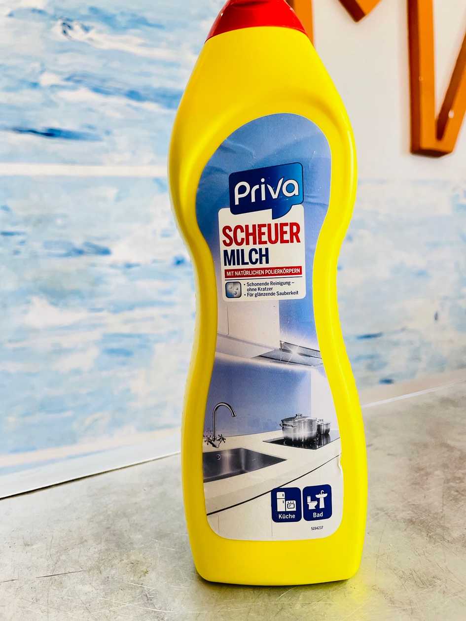 Privia scouring milk stain removal