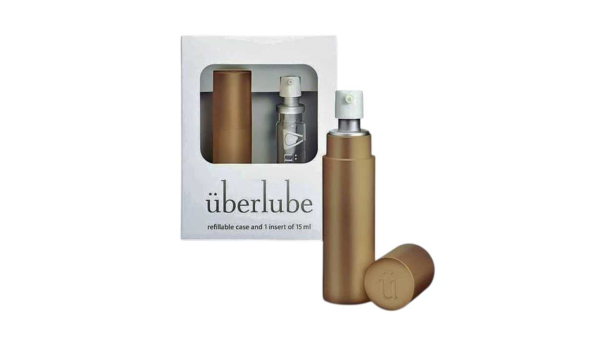 überlube Good-To-Go Traveler (15 ml refill + gold coloured case)