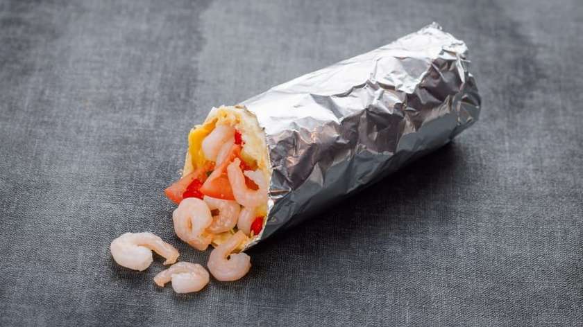 Wrap with shrimps