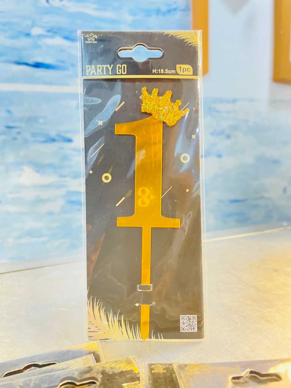 Princess numeral cake decor