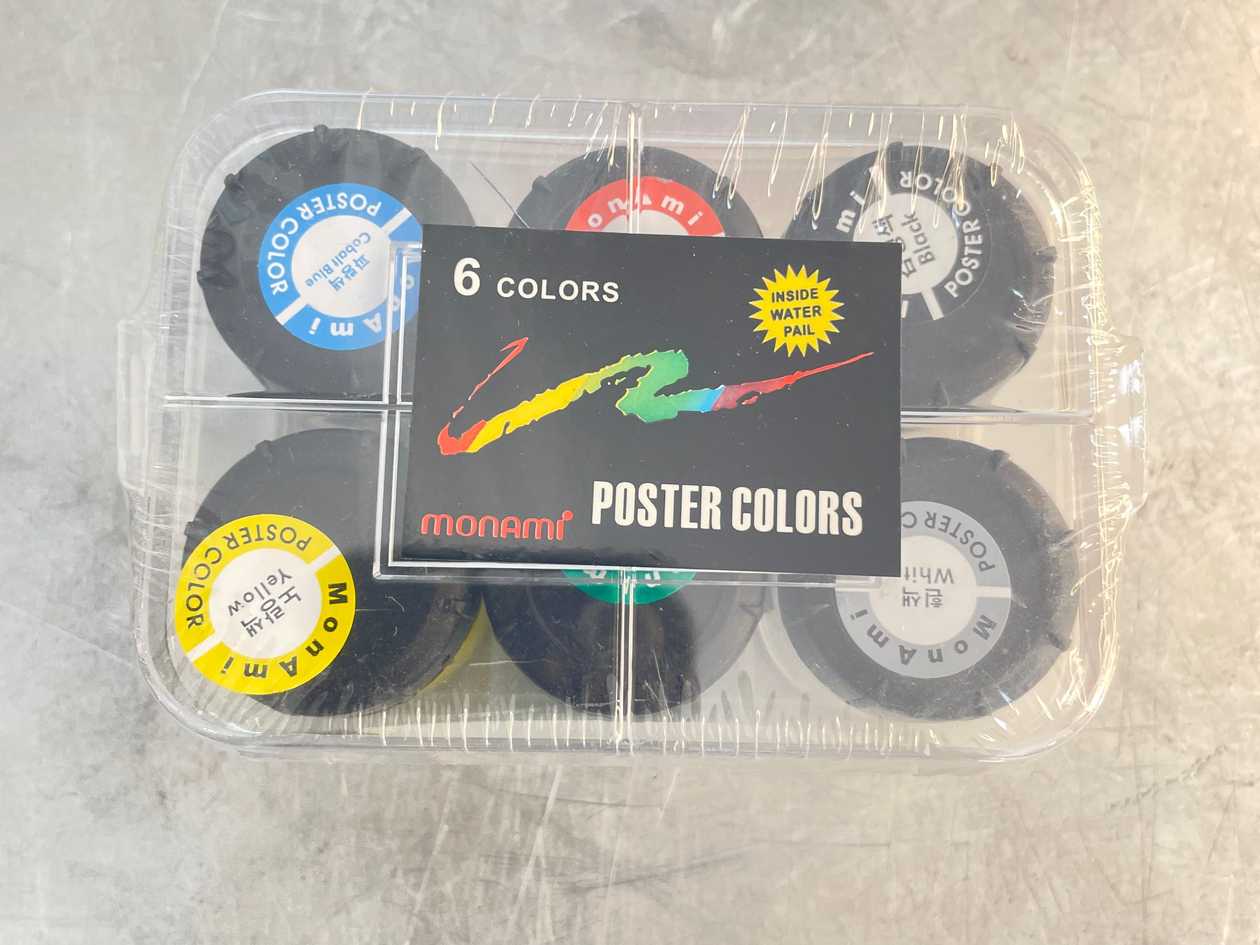 6 colors Poster colors