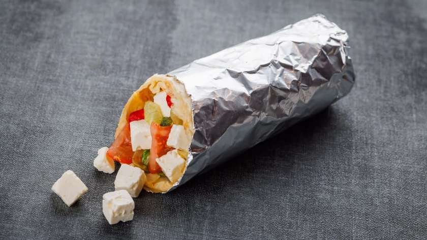 Wrap with feta cheese