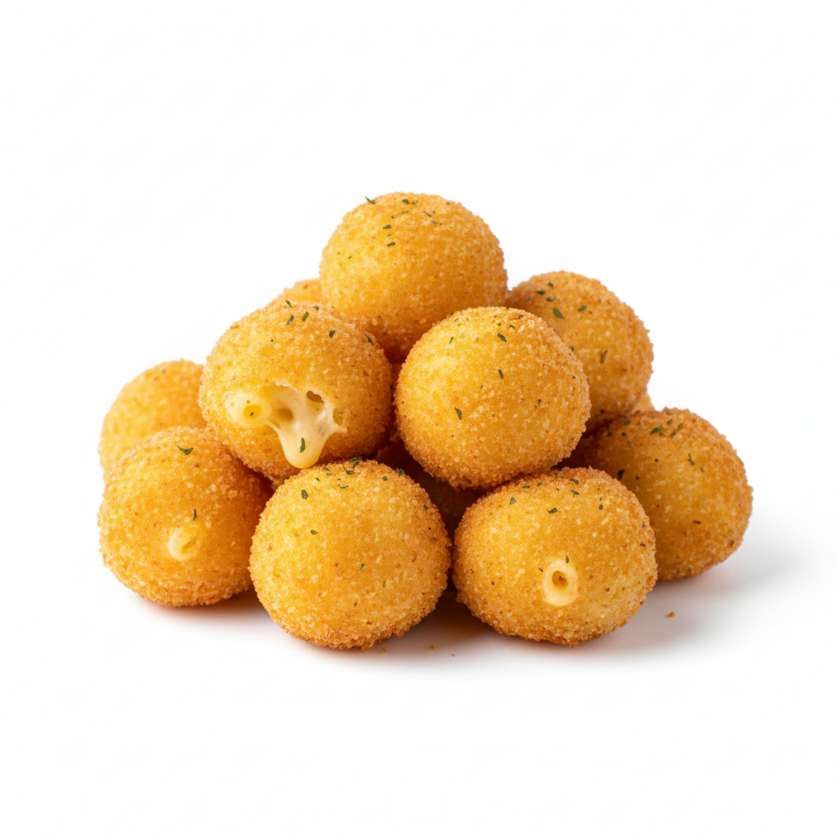 🆕Gruzdinti kumpio ir sūrio žiedai, čederio kvadratėliai ir makaronų bei sūrio rutuliukai