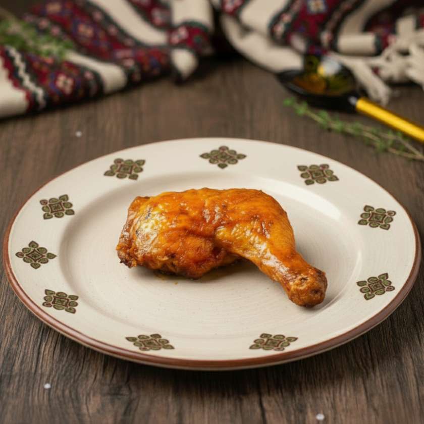 Pulpă de pui in sos de usturoi - 170gr