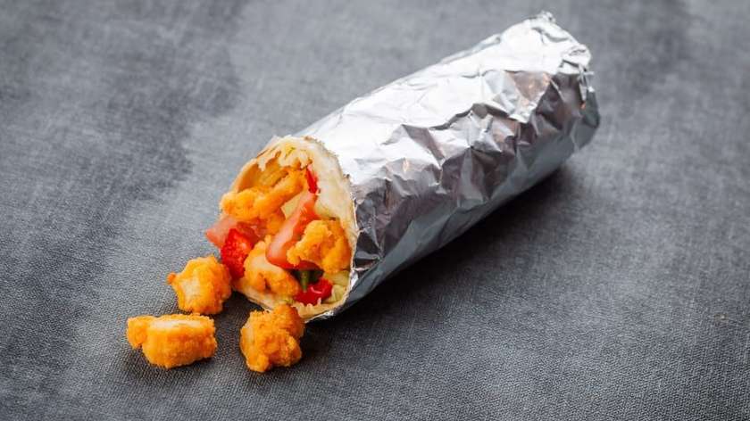Wrap with chicken