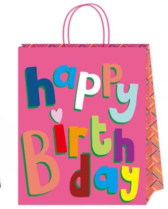 Birthday Joy Pink Gift Bag (26*32*12cm)