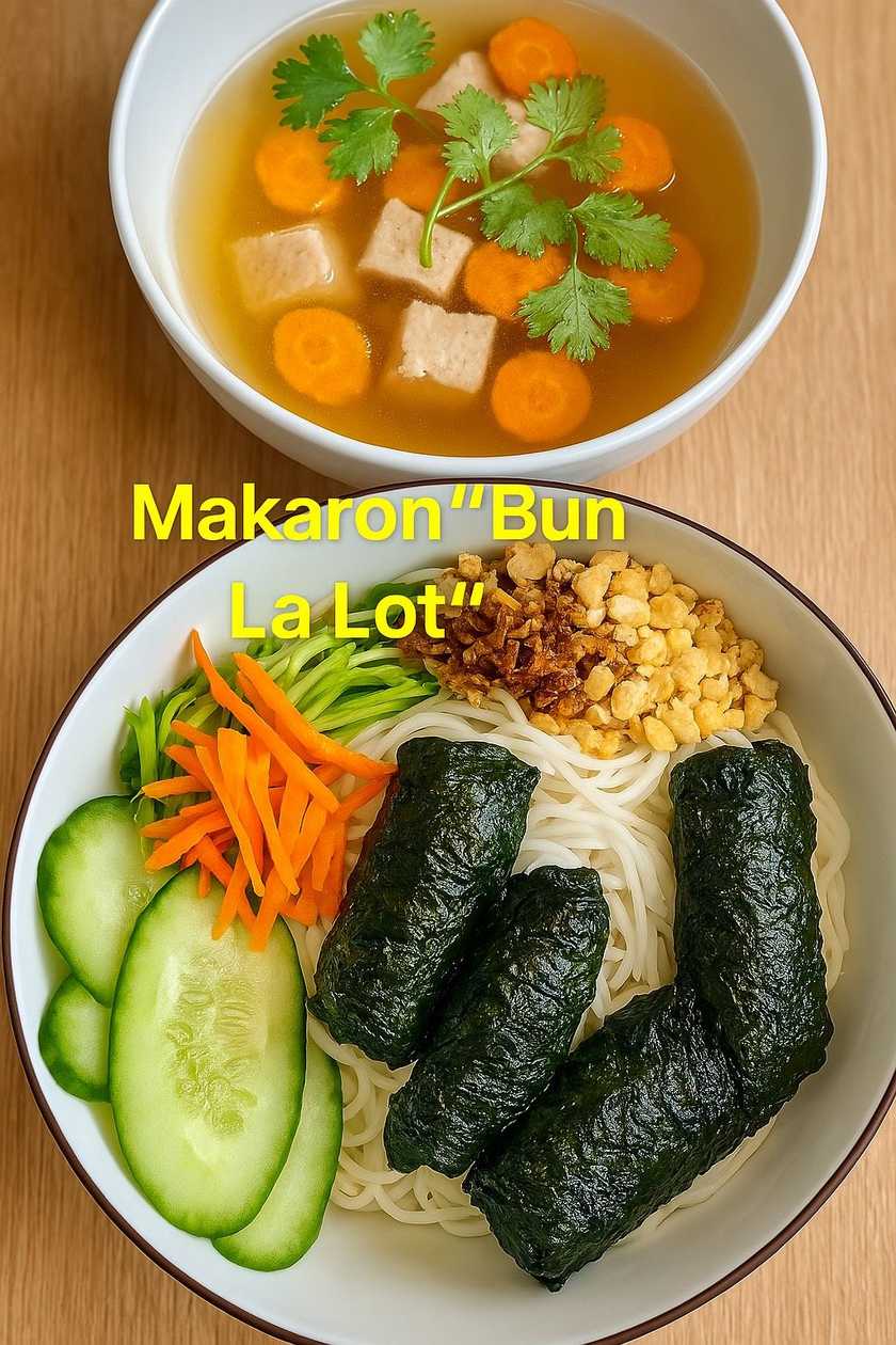 Makaron Bun z Pulpecikami w Liściu Betelu