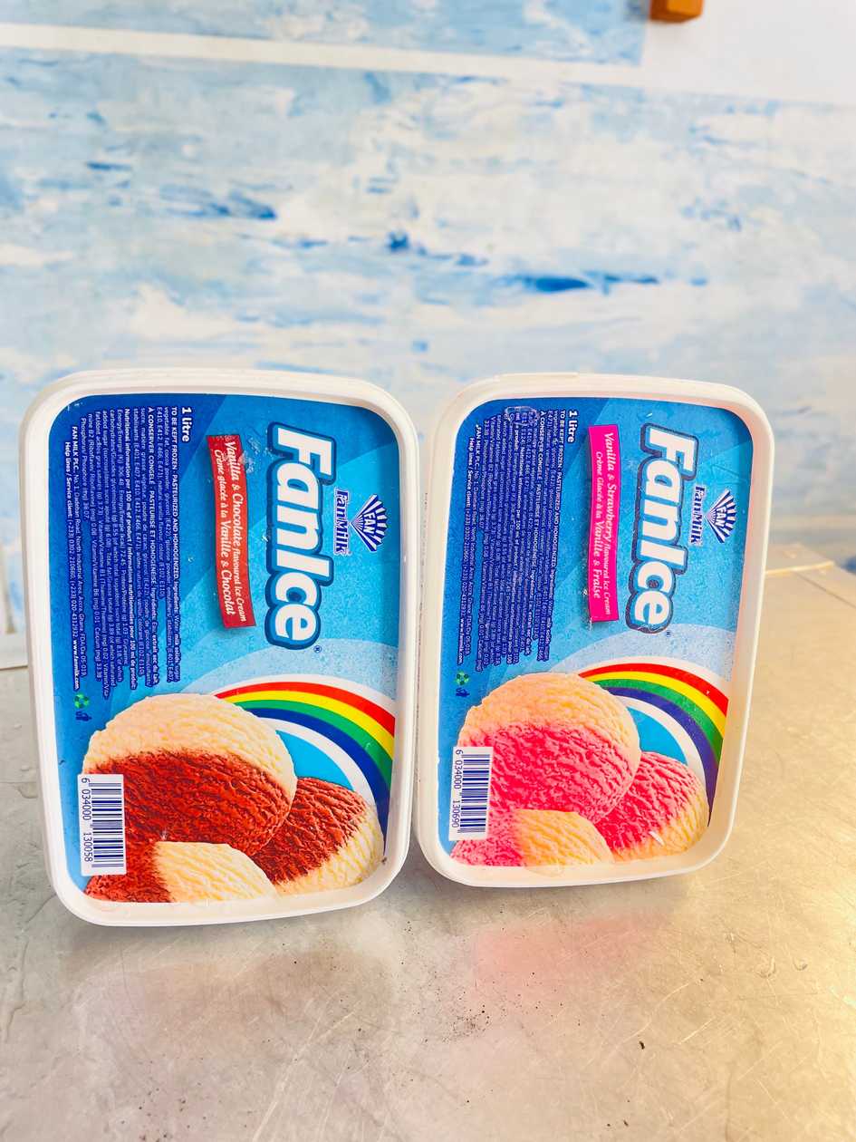 FanIce 1L Double Flavoured Tubs