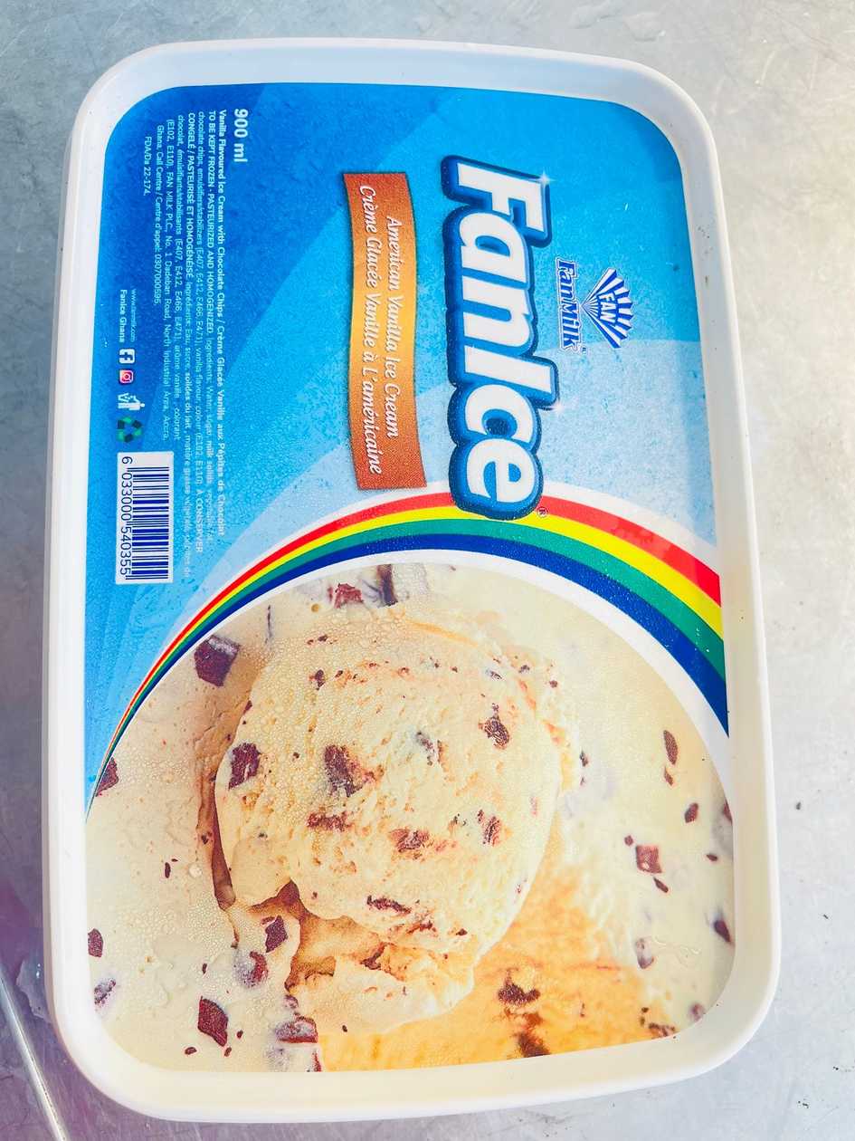 FanIce 900ml – America Vanilla with Chocolate Chunks