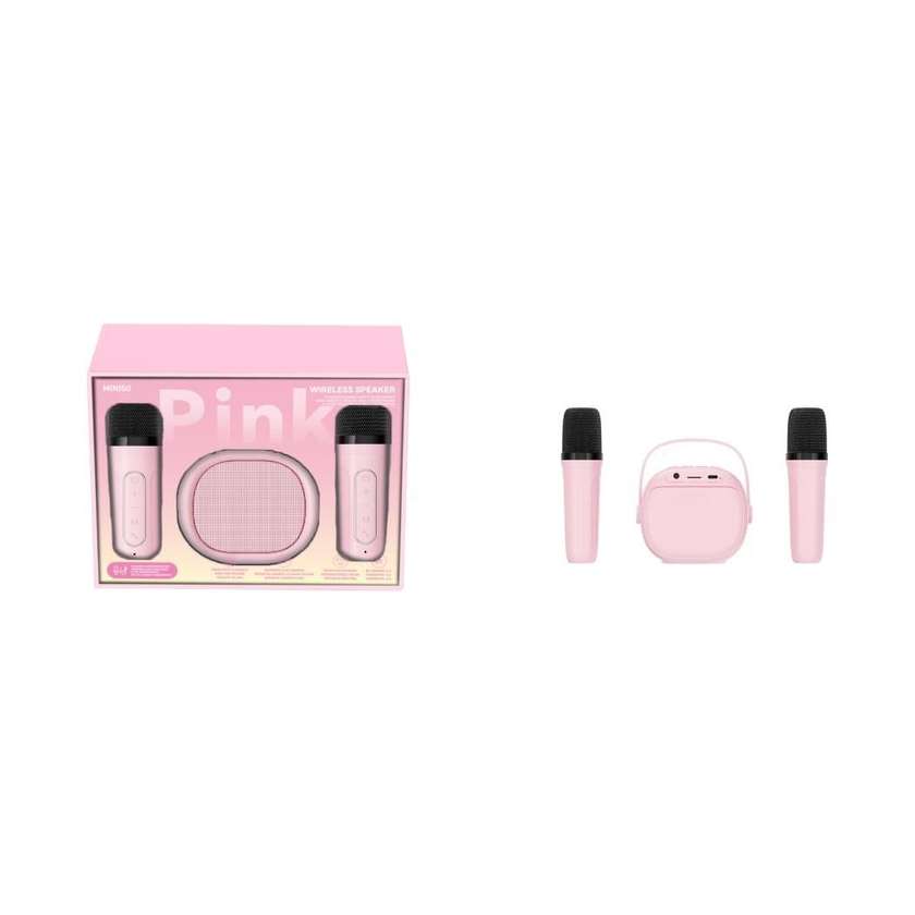 Macaron Series Wireless Speaker with 2 Microphones Model:A16(Pink)