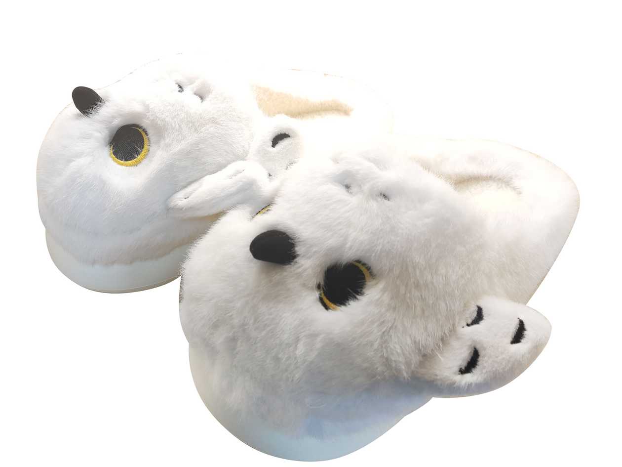Harry Potter Womens Plush Slippers (Hedwig)(39-40)