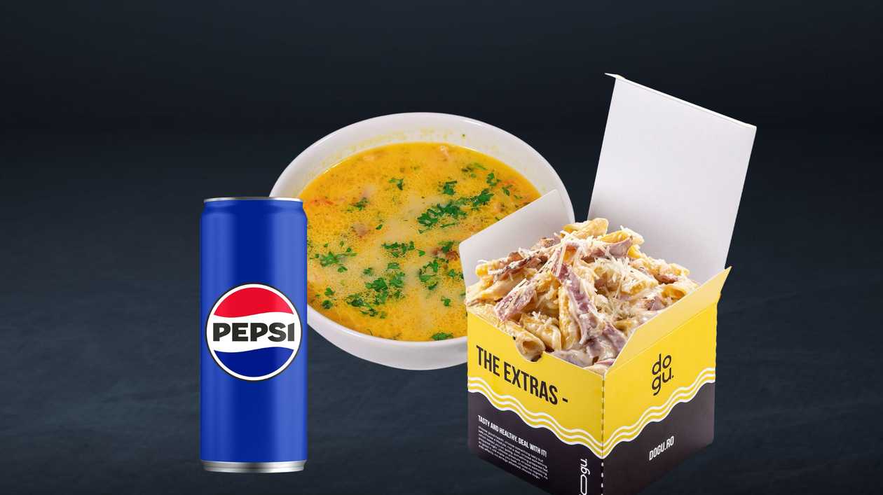 Meniu ciorba + fel principal la alegere + bautura