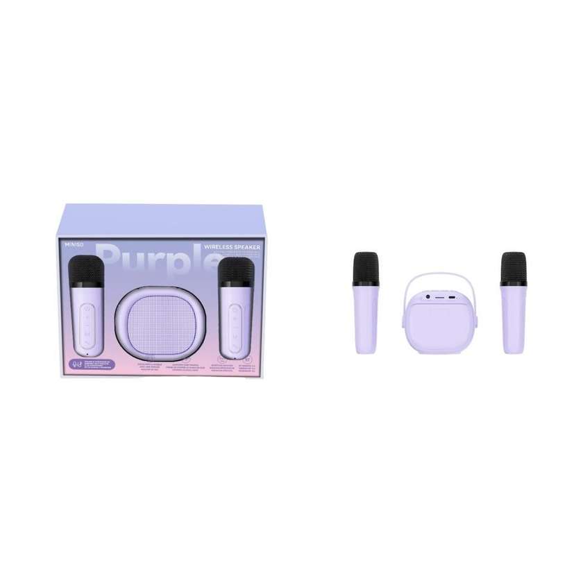 Macaron Series Wireless Speaker with 2 Microphones Model:A16(Purple)