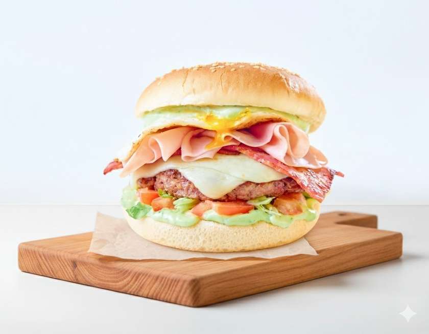 Egg and Bacon Burger