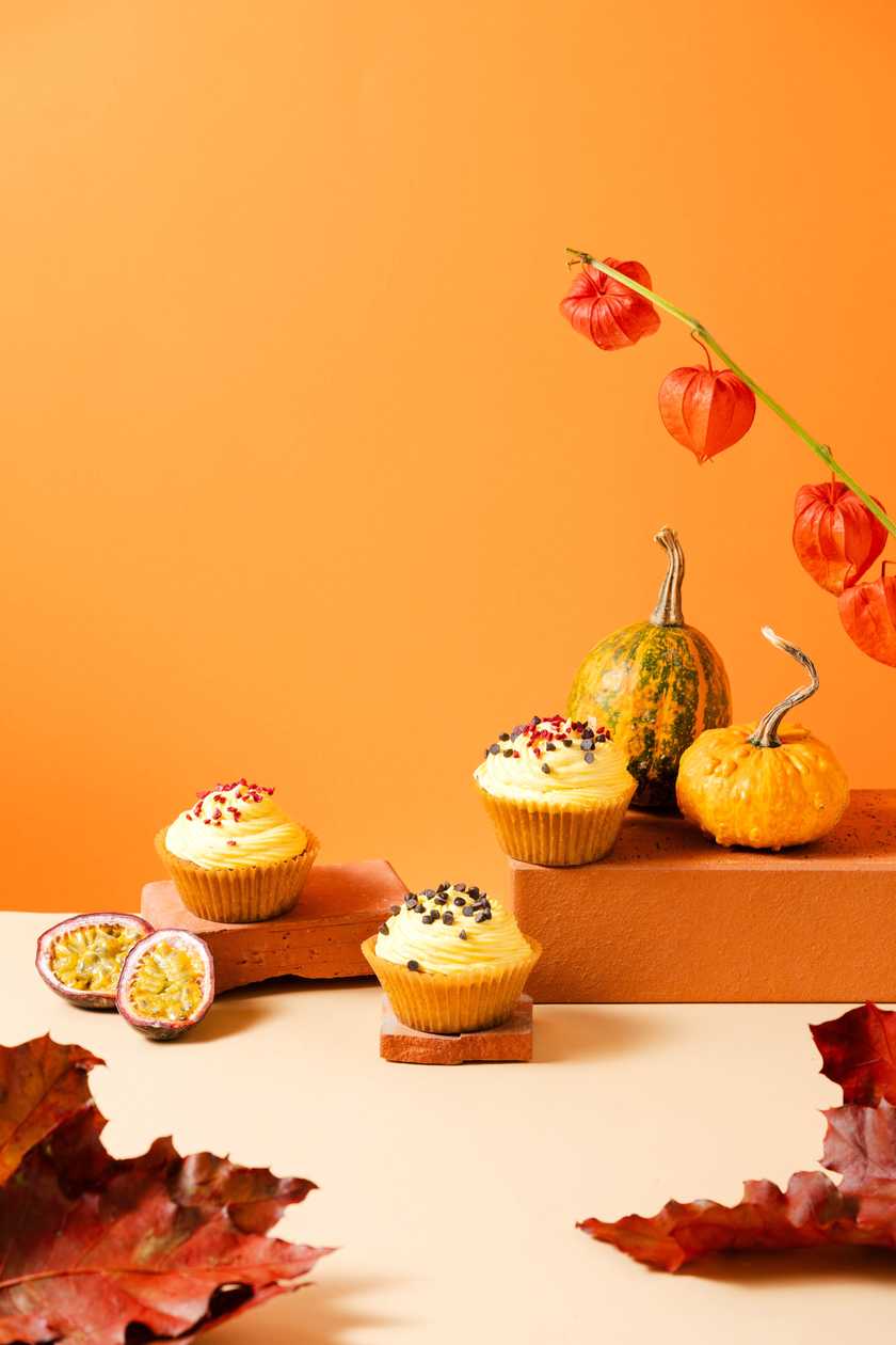 Pumpkin and Passion Fruit Cupcake