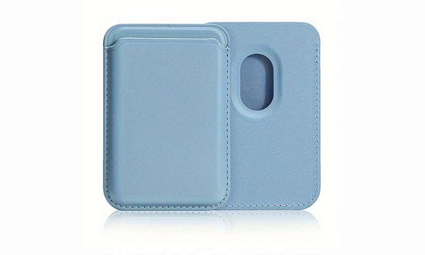iPhone Leather Wallet (MagSafe) Blue