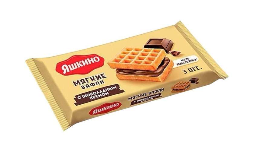 Yashkino Soft Waffle with Chocolate 3pcs