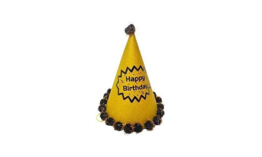Golden birthday hat