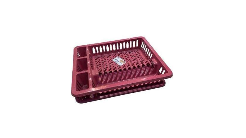 Pink Plastic Dish Rack