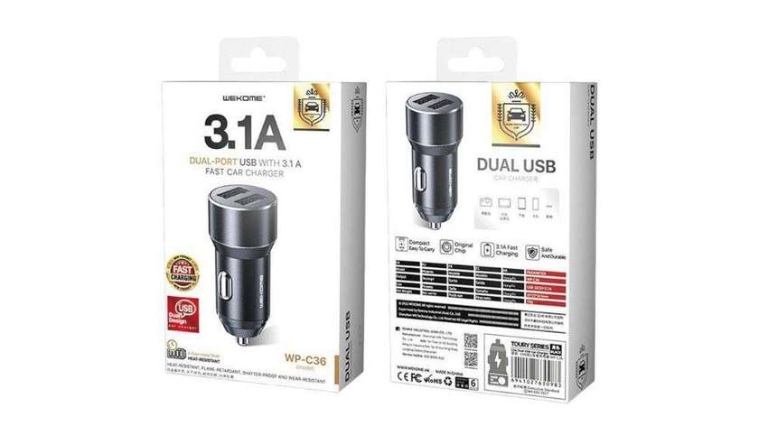 Wekome 3.1A Dual-Port USB