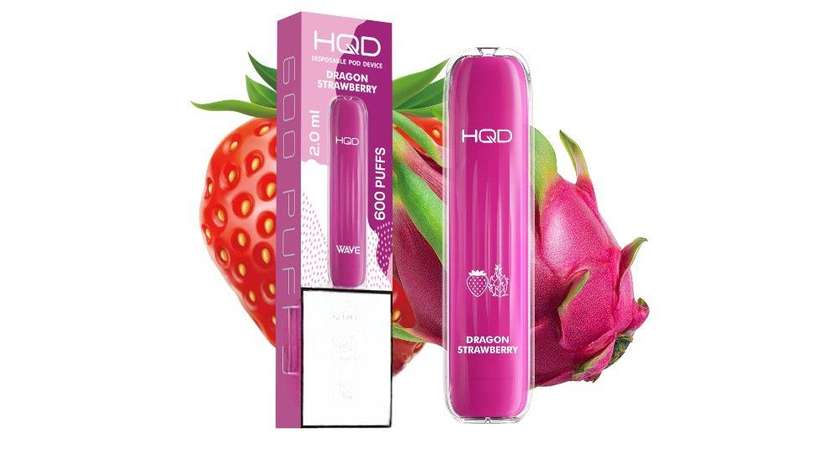 HQD Wave Dragon Strawberry 600 Puffs