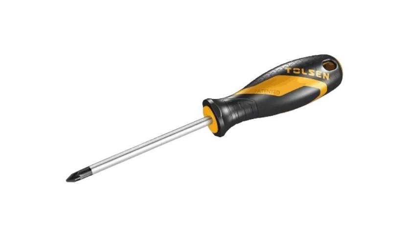 TOLSEN TOL184-20006 Screwdriver with Metal Rubber Handle PH0*75mm