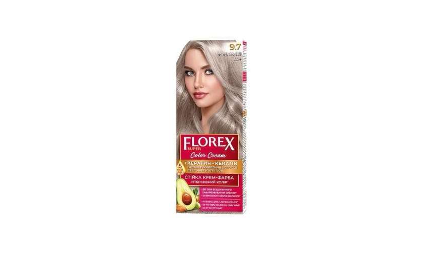 Florex 9.7 Ash Blonde Hair Dye