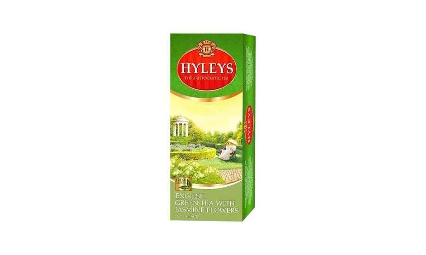 Hyleys English Green Tea with Jasmine Flowers (25 Tea Bags)