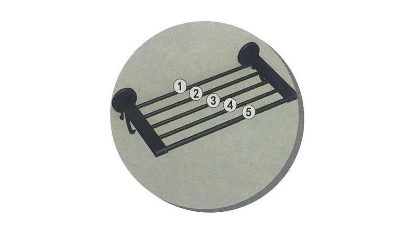 Metal Towel Rack (Black)