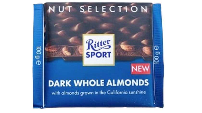 Ritter Sport Dark Whole Almonds 100g