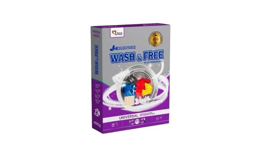 Wash & Free Universal Laundry Detergent with Lavender and Marseille Soap Aroma