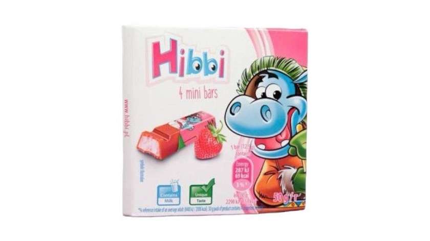 Chocolate Bar with Yogurt and Strawberry 50g Hibi