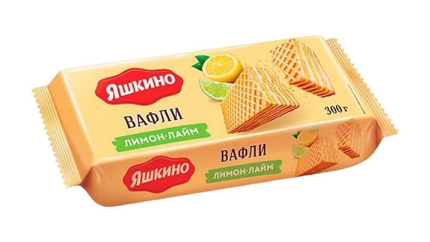 Yashkino Waffle Lemon-Lime Flavored 300g