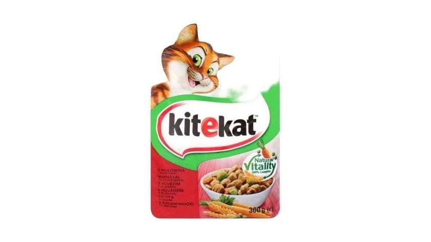 Kitekat Adult Cat Food with Beef and Vegetables 300g