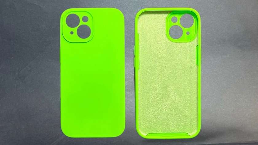 Silicone Case iPhone 15 Light Green