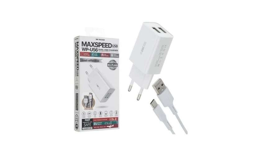 WK Design WP-U56i 2-Port Adapter + USB Cable Android Type-C
