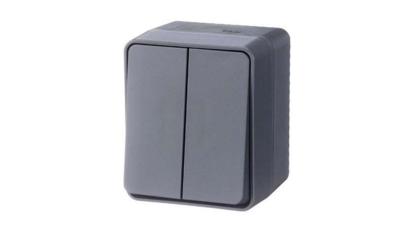 Outdoor Switch 2-Key 10A Black