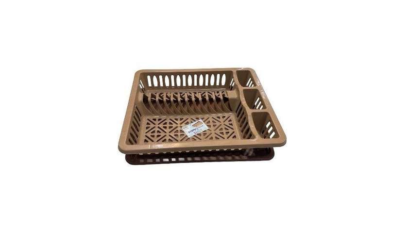Brown Plastic Dish Drying Rack