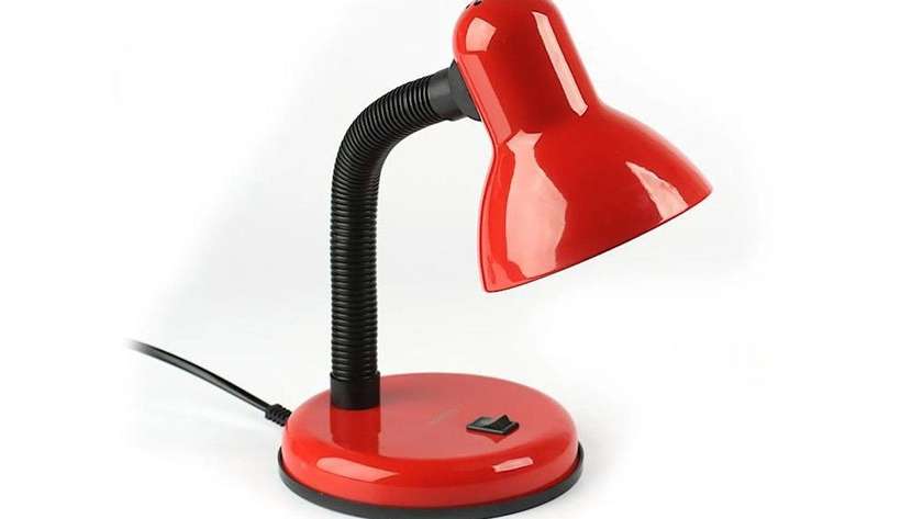 Ultraflash LED Desk Lamp Red