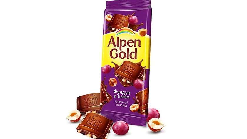 Alpen Gold Chocolate with Hazelnuts and Raisins 85g