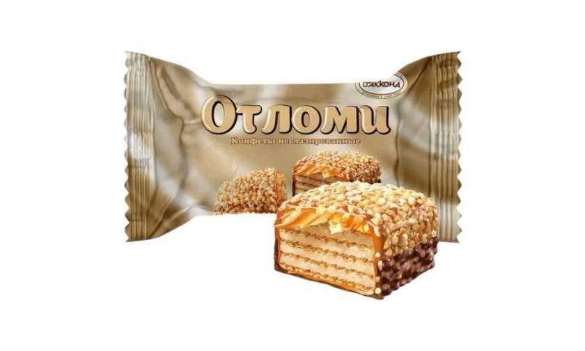 Weight Candy Otlomi Unfrosted Waffle with Peanuts Caramel 300g
