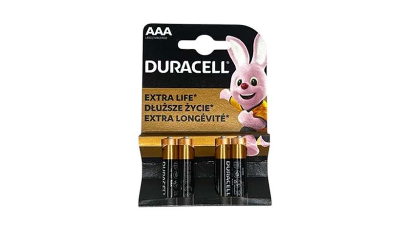 Duracell AAA LR03/MN2400 Battery - 4pcs