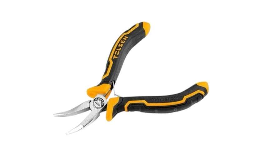 Tolsen tol2350-10353 Long Nose Pliers with Bent Metal Head 115mm
