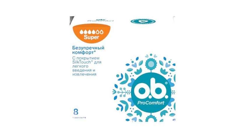 o.b. ProComfort Tampons, 4 drops, 8 count