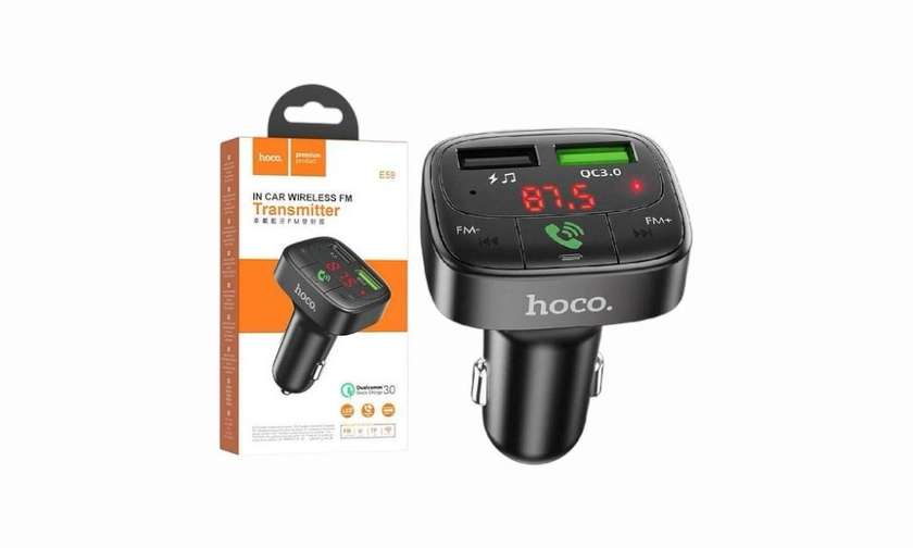 Hoco E59 Promise Dual USB QC 3.0 Bluetooth FM Transmitter Black