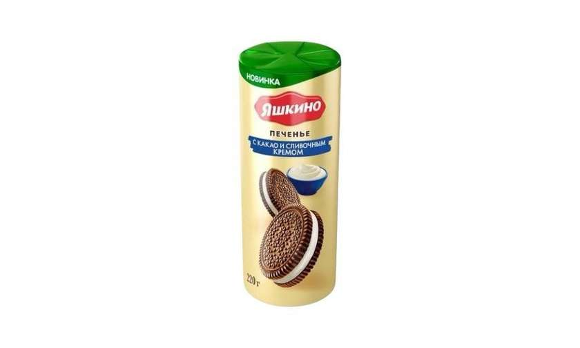 Yashkino Cocoa Biscuits with Cream Filling 220g